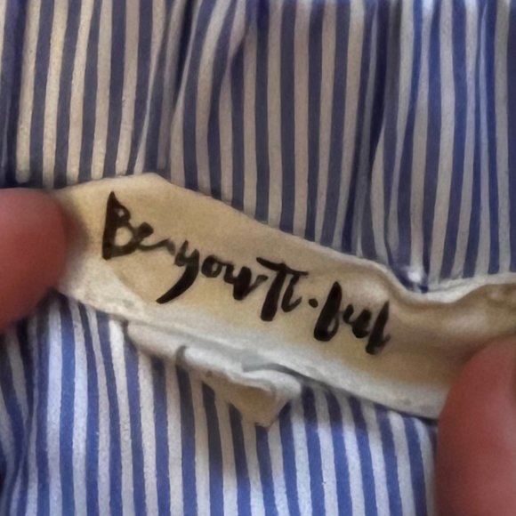 Be-You Ti-ful Stripped Embroiriy flower Shirt - Picture 4 of 4